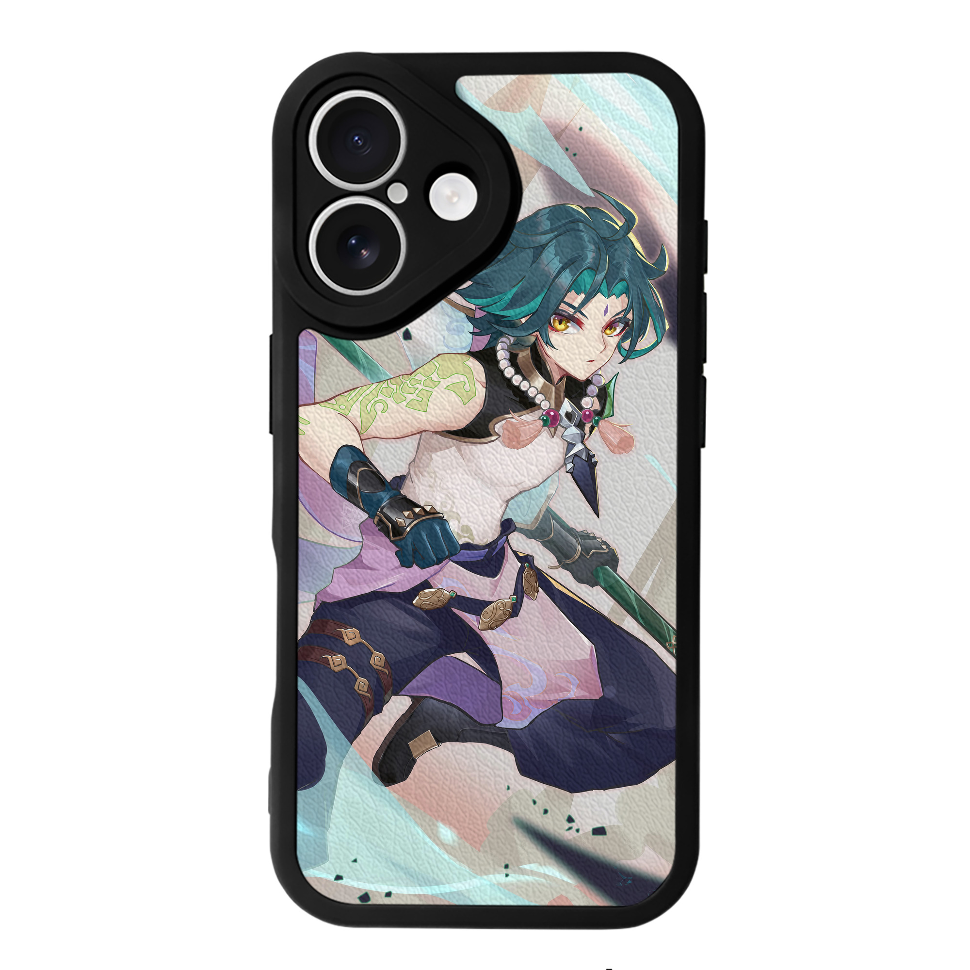 げんし神 genshin 【iPhone 16シリーズ対応】シリコンスマホケース（レザー調） 材質：シリコン